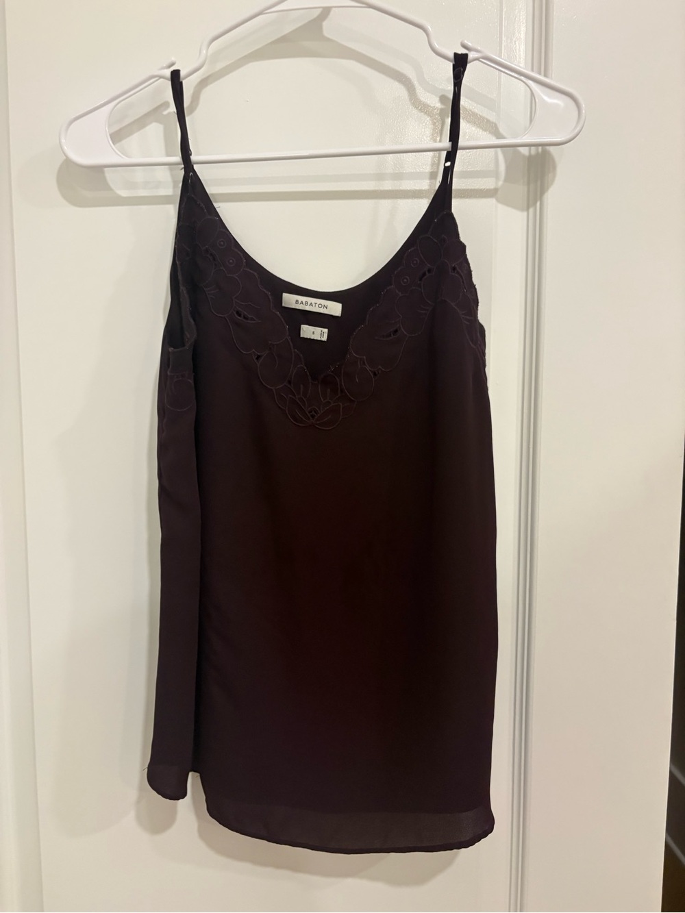 Aritzia Plum Colored Lace-Trim Camisole